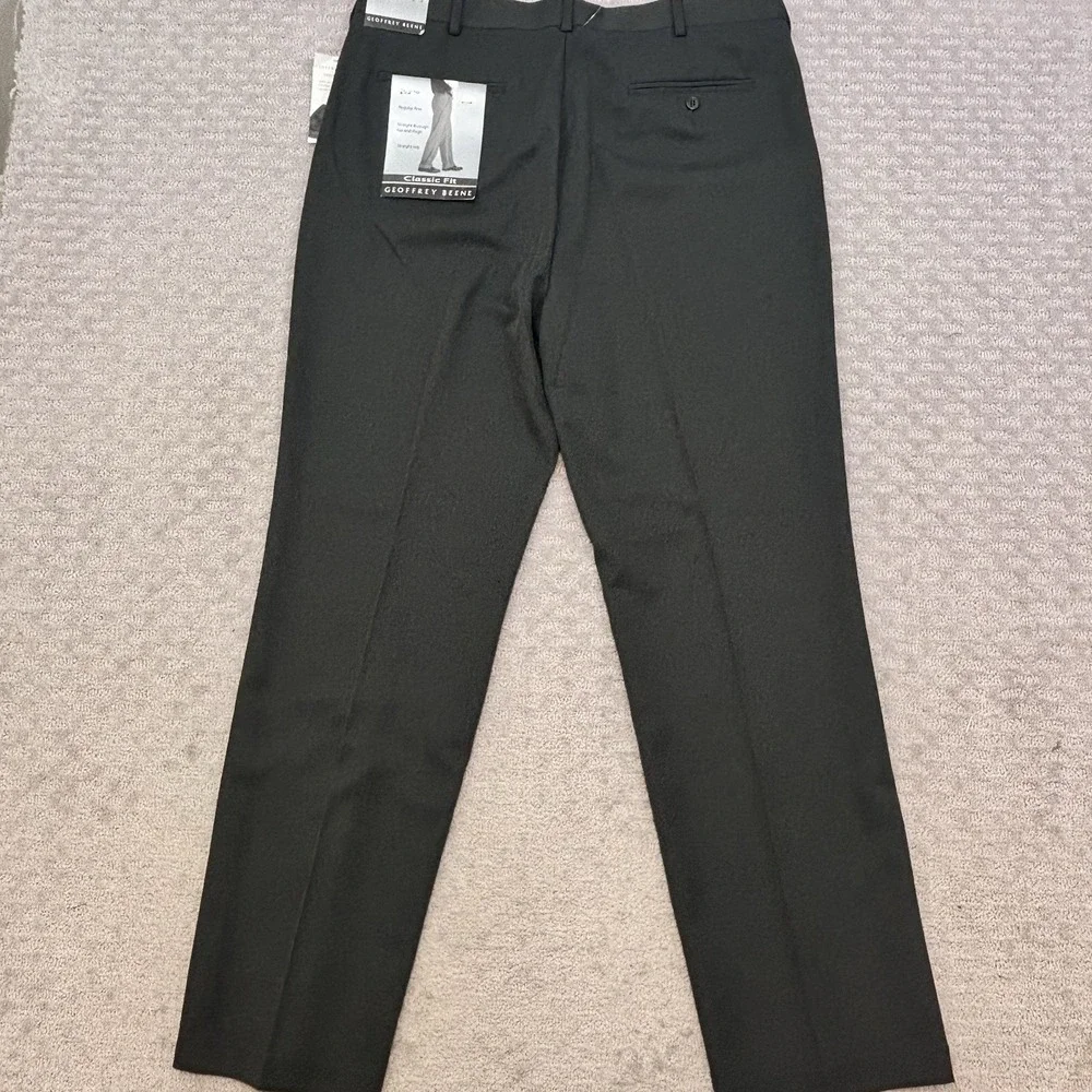GEOFFREY BEENE Men's 38x32 Dark Grey  Dress Pants Trousers  Straight Leg